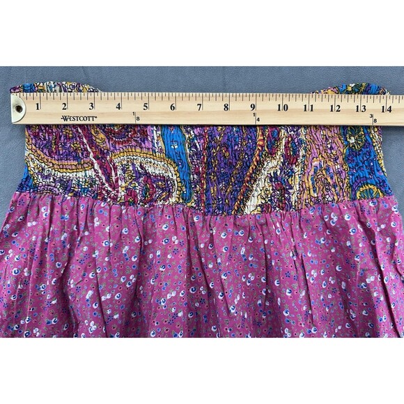 Fire Los Angeles Convertible Skirt Womens Medium Paisley Floral Boho Tube Top - Picture 6 of 7